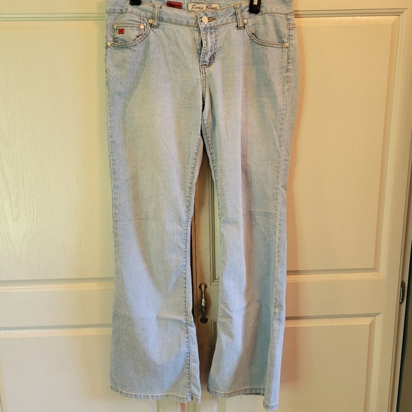 Y2K Paris Blues Low Rise Flare Light Wash Denim Jeans Pants - Picture 1 of 10